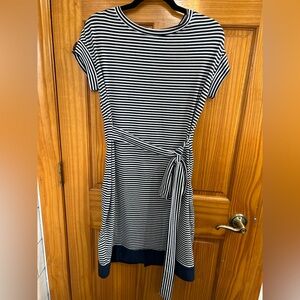 Marokeety Striped Navy and White Dress